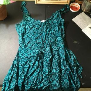 Tribal print wrap dress